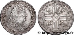 LOUIS XIV LE GRAND OU LE ROI SOLEIL Quart d&nbsp;écu aux huit L, 1er type 1691 Montpellier TTB