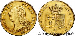 LOUIS XVI Double louis d’or aux écus accolés 1786 Rouen TTB