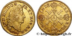 LOUIS XIV &nbsp;THE SUN KING&nbsp; Demi-louis d&nbsp;or aux quatre L 1694 Paris