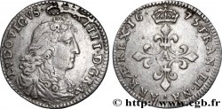LOUIS XIV &nbsp;THE SUN KING&nbsp; Quatre sols à la croix formée de lis 1675 Paris