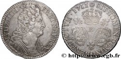 LOUIS XIV &nbsp;THE SUN KING&nbsp; Demi-écu aux trois couronnes 1711 Rouen