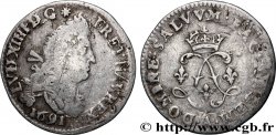 LOUIS XIV LE GRAND OU LE ROI SOLEIL Quatre sols aux deux L 1691 Paris