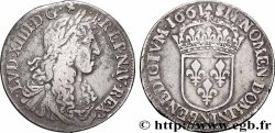 LOUIS XIV &nbsp;THE SUN KING&nbsp; Demi-écu, portrait apollinien 1661 Montpellier VF/VF