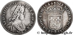 LOUIS XIV LE GRAND OU LE ROI SOLEIL Demi-écu, portrait à la mèche courte 1644 Paris, Monnaie de Matignon