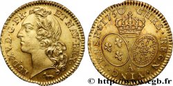LOUIS XV DIT LE BIEN AIMÉ Louis d’or aux écus ovales, tête ceinte d’un bandeau 1750 Paris SPL