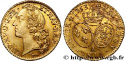 LOUIS XV DIT LE BIEN AIMÉ Louis d’or aux écus ovales, tête ceinte d’un bandeau 1753 Paris SUP