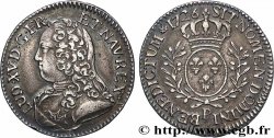 LOUIS XV DIT LE BIEN AIMÉ Cinquième d&nbsp;écu aux branches d&nbsp;olivier, buste habillé 1726 Dijon TTB+