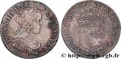 LOUIS XIV LE GRAND OU LE ROI SOLEIL Quart d&nbsp;écu, portrait à la mèche courte 1644 Paris, Monnaie du Louvre