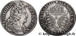 LOUIS XIV &nbsp;THE SUN KING&nbsp; Demi-écu aux trois couronnes 1710 Paris XF/AU