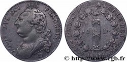 LOUIS XVI (MONARQUE CONSTITUTIONNEL)  12 deniers dit &nbsp;au faisceau&nbsp;, type FRANCOIS 1792 Lyon