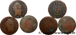 LOUIS XVI Sols dits &nbsp;à l&nbsp;écu&nbsp;, lot de 3 ex. n.d. Ateliers divers