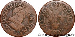LOUIS XIII  Double tournois, type 1 de Tours 1632 Tours
