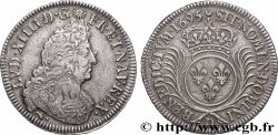 LOUIS XIV &nbsp;THE SUN KING&nbsp; Demi-écu aux palmes 1695 Lyon XF/AU
