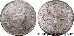LOUIS XIV LE GRAND OU LE ROI SOLEIL Demi-écu aux huit L, 2e type 1704 Rennes TTB+/SUP