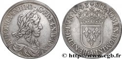LOUIS XIII LE JUSTE Écu, buste drapé et cuirassé (2e buste de Jean Warin) 1643 Paris, Monnaie de Matignon