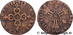 LOUIS XIV LE GRAND OU LE ROI SOLEIL Pièce de six deniers 1711 Montpellier