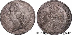 LOUIS XV &nbsp;THE WELL-BELOVED&nbsp; Écu aux branches d’olivier, tête ceinte d’un bandeau 1744 Bourges XF
