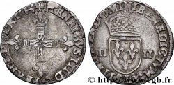 HENRI III Quart d&nbsp;écu, croix de face 1584 Bayonne TB+
