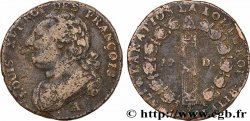LOUIS XVI 12 deniers dit &nbsp;au faisceau&nbsp;, type FRANÇOIS 1791 Paris