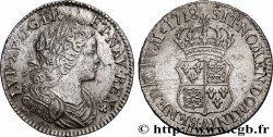 LOUIS XV DIT LE BIEN AIMÉ Écu dit &nbsp;de France-Navarre&nbsp; 1718 Paris TTB+