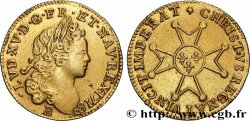 LOUIS XV DIT LE BIEN AIMÉ Louis d’or à la croix de chevalier 1718 Rouen TTB+