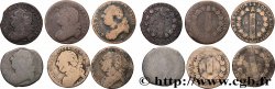 LOUIS XVI 12 deniers dit &nbsp;au faisceau&nbsp;, type FRANCOIS, lot de 6 ex. n.d. Ateliers divers