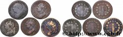 LOUIS XVI 12 deniers dit &nbsp;au faisceau&nbsp;, type FRANCOIS, lot de 5 ex. n.d. Ateliers divers