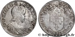 LOUIS XIV LE GRAND OU LE ROI SOLEIL Demi-écu, portrait à la mèche longue 1651 Limoges