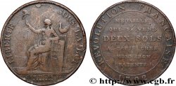 REVOLUTION COINAGE / CONFIANCE (MONNAIES DE…) Monneron de 2 sols à la Liberté 1792 Birmingham, Soho
