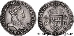 HENRY II Teston à la tête couronnée 1552 Lyon MBC+/EBC