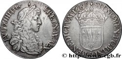 LOUIS XIV LE GRAND OU LE ROI SOLEIL Écu, portrait apollinien 1668 Rennes TTB