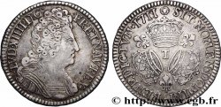 LOUIS XIV &nbsp;THE SUN KING&nbsp; Demi-écu aux trois couronnes 1711 Nantes XF
