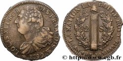 LOUIS XVI (MONARQUE CONSTITUTIONNEL)  2 sols dit &nbsp;au faisceau&nbsp;, type FRANÇOIS 1792 Arras