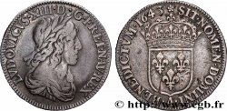 LOUIS XIII LE JUSTE Quart d&nbsp;écu, buste drapé et cuirassé (2e buste de Jean Warin) 1643 Paris, Monnaie de Matignon TB+/TTB