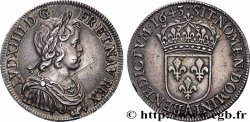 LOUIS XIV LE GRAND OU LE ROI SOLEIL Demi-écu, portrait à la mèche courte 1643 Paris, Monnaie du Louvre