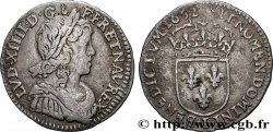 LOUIS XIV LE GRAND OU LE ROI SOLEIL Douzième d&nbsp;écu, portrait à la mèche longue 1652 Limoges TB+