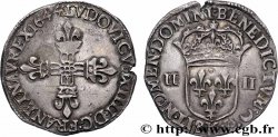 LOUIS XIV LE GRAND OU LE ROI SOLEIL Quart d&nbsp;écu, titulature côté croix 1644 Bordeaux