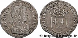 LOUIS XIV &nbsp;THE SUN KING&nbsp; Douzième d&nbsp;écu, portrait à la mèche longue 1653 Limoges