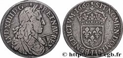 LOUIS XIV &nbsp;THE SUN KING&nbsp; Demi-écu, portrait apollinien 1660 Limoges