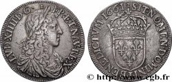 LOUIS XIV &nbsp;THE SUN KING&nbsp; Demi-écu, portrait apollinien 1661 Limoges AU
