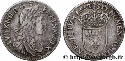 LOUIS XIV LE GRAND OU LE ROI SOLEIL Douzième d&nbsp;écu, portrait apollinien 1662 Limoges TB/TB+