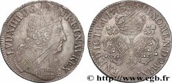 LOUIS XIV LE GRAND OU LE ROI SOLEIL Écu aux trois couronnes 1713 Limoges TTB/TTB+