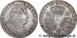LOUIS XIV LE GRAND OU LE ROI SOLEIL Quart d&nbsp;écu aux trois couronnes 1714 Limoges TB+