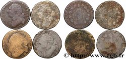LOUIS XVI (MONARQUE CONSTITUTIONNEL)  12 deniers dit &nbsp;au faisceau&nbsp;, type FRANCOIS, lot de 4 ex. n.d. Ateliers divers