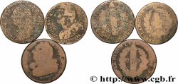 LOUIS XVI 2 sols dit &nbsp;au faisceau&nbsp;, types divers, lot de 3 ex. n.d. Ateliers divers