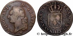 LOUIS XVI (MONARQUE CONSTITUTIONNEL)  Sol dit &nbsp;à l&nbsp;écu&nbsp; 1791 Limoges TB+/TB