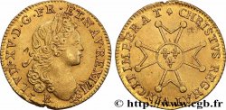 LOUIS XV &nbsp;THE WELL-BELOVED&nbsp; Louis d’or à la croix de chevalier 1718 Rouen