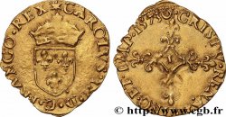 CHARLES IX Écu d&nbsp;or au soleil, 1er type 1573 Limoges VF/XF