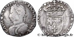CHARLES IX Demi-teston, 5e type 1562 Limoges TTB