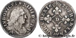 LOUIS XIV LE GRAND OU LE ROI SOLEIL Quatre sols à la croix formée de lis 1675 Lyon ou Vimy-en-Lyonnais